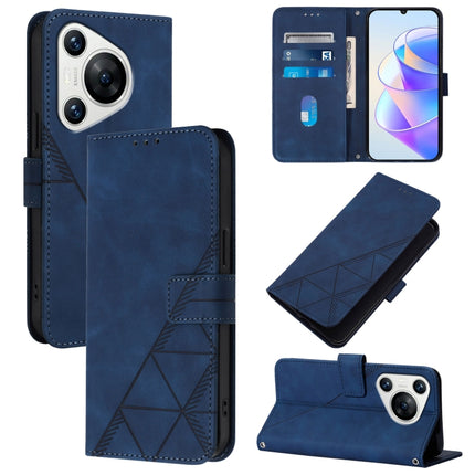 Crossbody 3D Embossed Flip Leather Phone Case, For Huawei Pura 70 Pro, For Huawei Pura 70, For Huawei Mate 60, For Huawei Mate 60 Pro