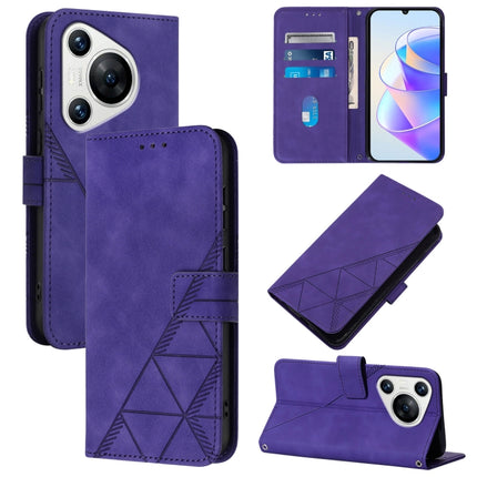 Crossbody 3D Embossed Flip Leather Phone Case, For Huawei Pura 70 Pro, For Huawei Pura 70, For Huawei Mate 60, For Huawei Mate 60 Pro