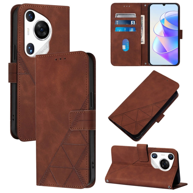 Crossbody 3D Embossed Flip Leather Phone Case, For Huawei Pura 70 Pro, For Huawei Pura 70, For Huawei Mate 60, For Huawei Mate 60 Pro