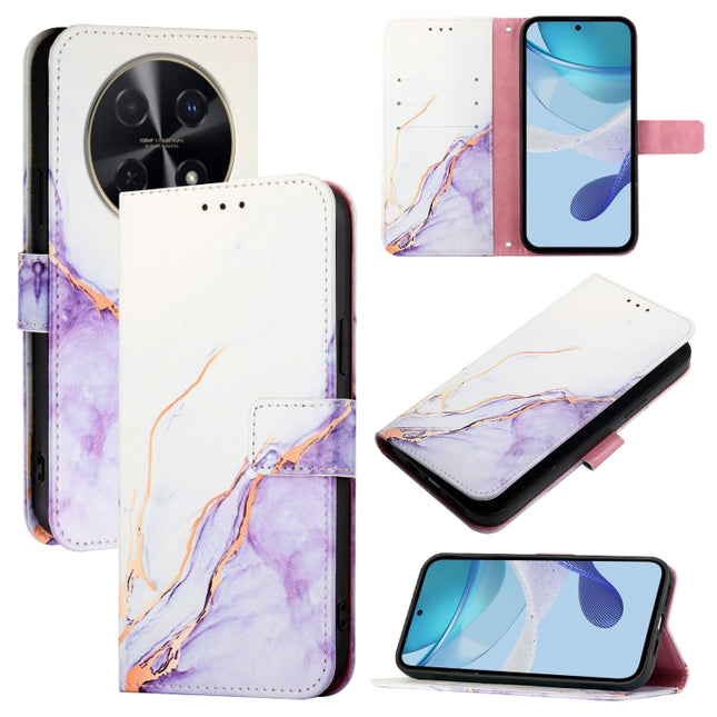 PT003 Marble Pattern Flip Leather Phone Case, For Huawei nova 12s 4G Global, For Huawei Pura 70, For Huawei Mate 60, For Huawei Mate 60 Pro