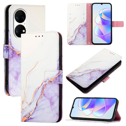 PT003 Marble Pattern Flip Leather Phone Case, For Huawei P50 Pro, For Huawei P50, For Huawei Enjoy 20 SE / Y7a / P smart 2021, For Huawei P40 lite / nova 6 SE