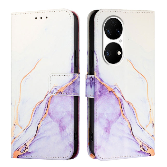 PT003 Marble Pattern Flip Leather Phone Case, For Huawei P50 Pro, For Huawei P50, For Huawei Enjoy 20 SE / Y7a / P smart 2021, For Huawei P40 lite / nova 6 SE