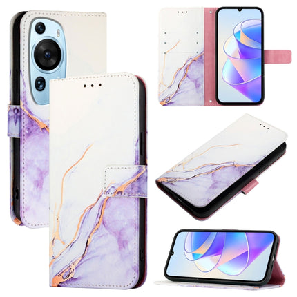 PT003 Marble Pattern Flip Leather Phone Case, For Huawei Pura 70, For Huawei Mate 60, For Huawei Mate 60 Pro, For Huawei P60 Art