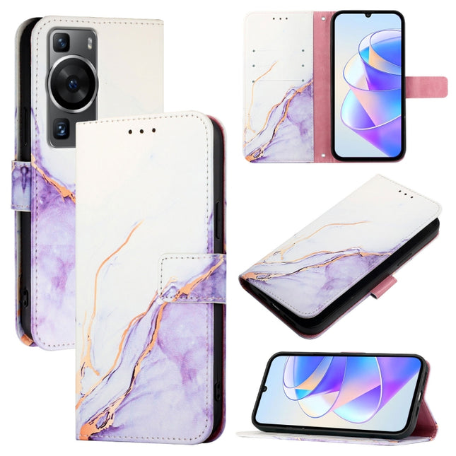PT003 Marble Pattern Flip Leather Phone Case, For Huawei P60 / P60 Pro, For Huawei Enjoy 50 Pro / nova Y90, For Huawei Enjoy 50 / nova Y70 Plus, For Huawei nova 9