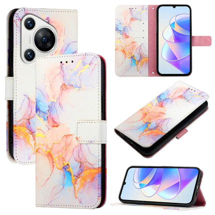 PT003 Marble Pattern Flip Leather Phone Case, For Huawei Pura 70, For Huawei Mate 60, For Huawei Mate 60 Pro, For Huawei P60 Art
