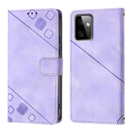 Skin Feel Embossed Leather Phone Case, For Motorola Moto G Power 2023, For Motorola Moto G73, For Motorola Edge 30 Neo, For Motorola Moto G22 / E22s / E32 India