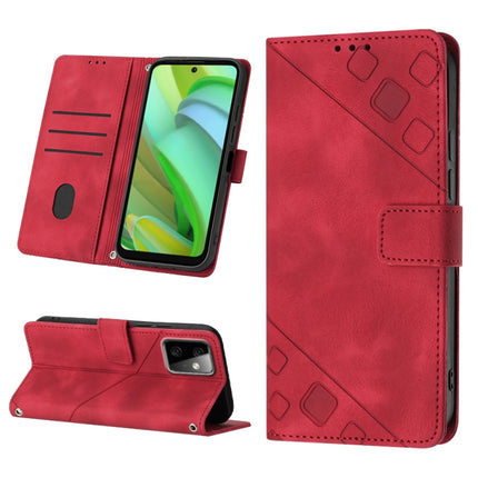 Skin Feel Embossed Leather Phone Case, For Motorola Moto G Power 2023, For Motorola Moto G73, For Motorola Edge 30 Neo, For Motorola Moto G22 / E22s / E32 India