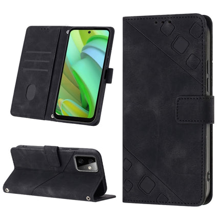 Skin Feel Embossed Leather Phone Case, For Motorola Moto G Power 2023, For Motorola Moto G73, For Motorola Edge 30 Neo, For Motorola Moto G22 / E22s / E32 India