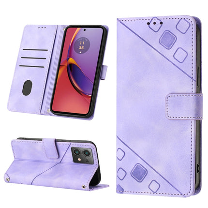Skin Feel Embossed Leather Phone Case, For Motorola Moto G Play 5G 2024, For Motorola Moto G Power 5G 2024, For Motorola Edge 40 5G / Edge 2023 US, For Motorola Moto G84