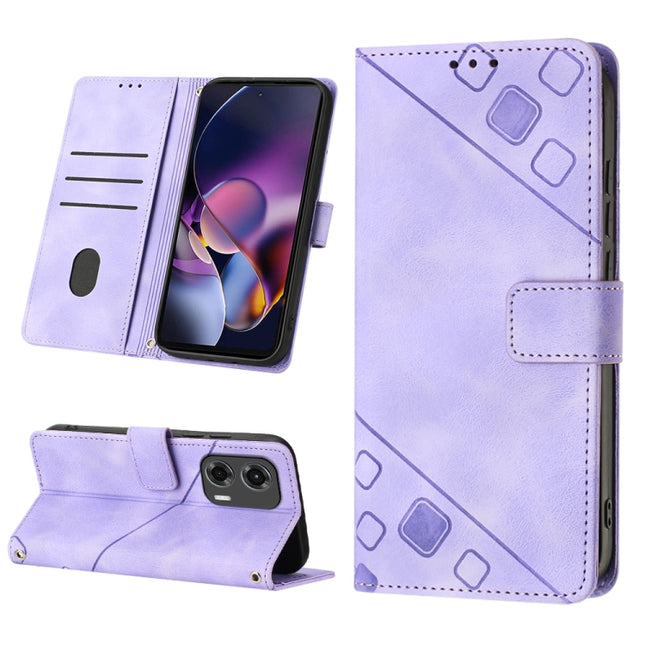 Skin Feel Embossed Leather Phone Case, For Motorola Moto G Stylus 5G, For Motorola Moto G04 4G / G24 4G, For Motorola Moto G34, For Motorola Moto G Play 4G 2024