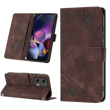 Skin Feel Embossed Leather Phone Case, For Motorola Moto G Stylus 5G, For Motorola Moto G04 4G / G24 4G, For Motorola Moto G34, For Motorola Moto G Play 4G 2024
