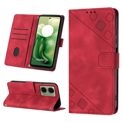 Skin Feel Embossed Leather Phone Case, For Motorola Moto G Stylus 5G, For Motorola Moto G04 4G / G24 4G, For Motorola Moto G34, For Motorola Moto G Play 4G 2024