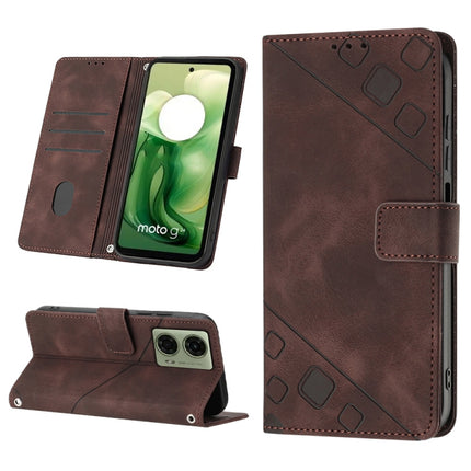 Skin Feel Embossed Leather Phone Case, For Motorola Moto G Stylus 5G, For Motorola Moto G04 4G / G24 4G, For Motorola Moto G34, For Motorola Moto G Play 4G 2024