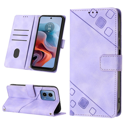Skin Feel Embossed Leather Phone Case, For Motorola Moto G Stylus 5G, For Motorola Moto G04 4G / G24 4G, For Motorola Moto G34, For Motorola Moto G Play 4G 2024