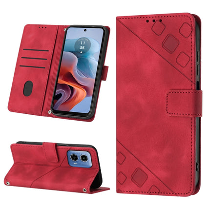 Skin Feel Embossed Leather Phone Case, For Motorola Moto G Stylus 5G, For Motorola Moto G04 4G / G24 4G, For Motorola Moto G34, For Motorola Moto G Play 4G 2024