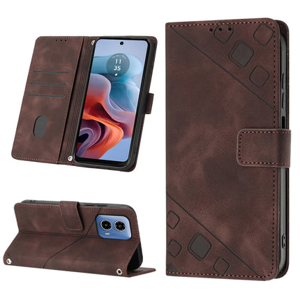 Skin Feel Embossed Leather Phone Case, For Motorola Moto G Stylus 5G, For Motorola Moto G04 4G / G24 4G, For Motorola Moto G34, For Motorola Moto G Play 4G 2024