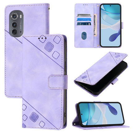 Skin Feel Embossed Leather Phone Case, For Motorola Edge 2022 / Edge 5G UW 2022, For Motorola Moto G42, For Motorola Edge S30 / Moto G200 5G, For Motorola Moto G51 5G