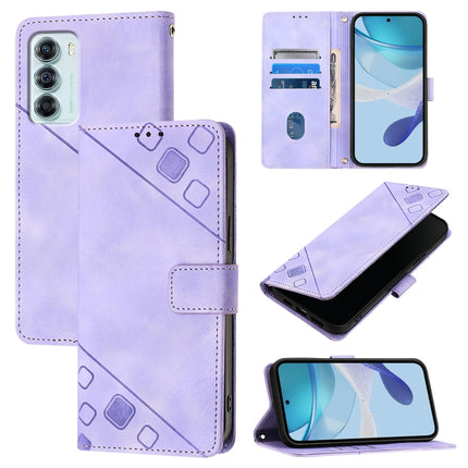 Skin Feel Embossed Leather Phone Case, For Motorola Edge 2022 / Edge 5G UW 2022, For Motorola Moto G42, For Motorola Edge S30 / Moto G200 5G, For Motorola Moto G51 5G