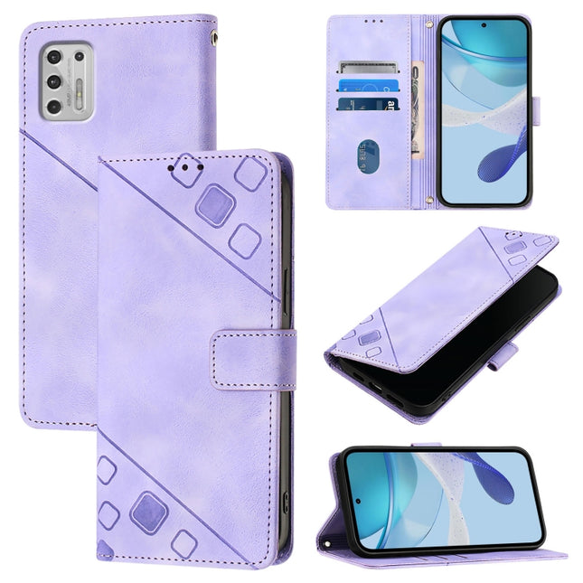 Skin Feel Embossed Leather Phone Case, For Motorola Moto G Play 2021, For Motorola Moto G Stylus 4G 2021