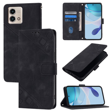 Skin Feel Embossed Leather Phone Case, For Motorola Moto G54, For Motorola Edge 40 Neo, For Motorola Moto G14, For Motorola Moto G Stylus 4G 2023