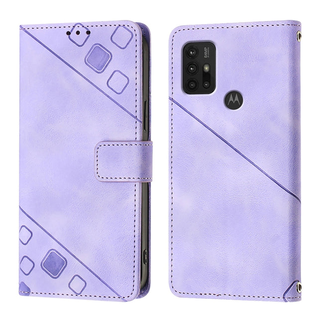 Skin Feel Embossed Leather Phone Case, For Motorola Moto G10 / G10 Power / G20, For Motorola Moto E7 Power, For Motorola One 5G Ace / Moto G 5G 2020, For Motorola Moto G Power 2021