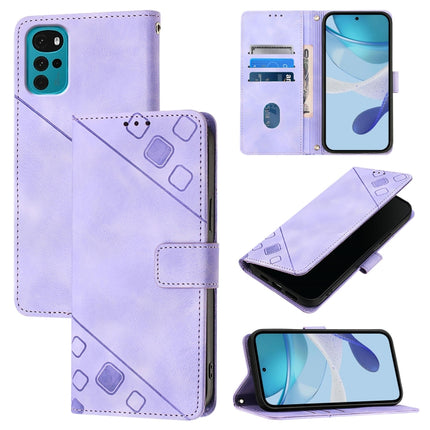Skin Feel Embossed Leather Phone Case, For Motorola Moto G Power 2023, For Motorola Moto G73, For Motorola Edge 30 Neo, For Motorola Moto G22 / E22s / E32 India