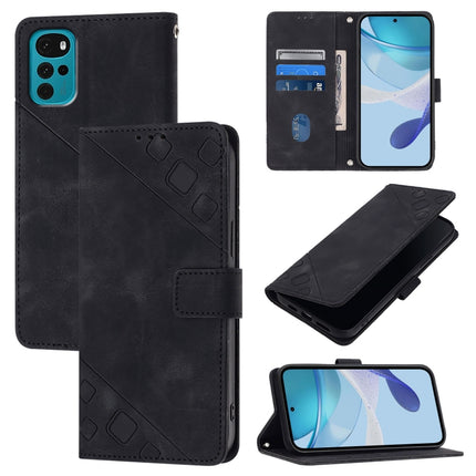 Skin Feel Embossed Leather Phone Case, For Motorola Moto G Power 2023, For Motorola Moto G73, For Motorola Edge 30 Neo, For Motorola Moto G22 / E22s / E32 India