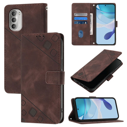 Skin Feel Embossed Leather Phone Case, For Motorola Edge 2022 / Edge 5G UW 2022, For Motorola Moto G42, For Motorola Edge S30 / Moto G200 5G, For Motorola Moto G51 5G