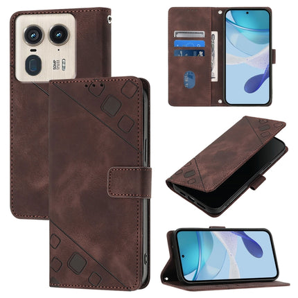 Skin Feel Embossed Leather Phone Case, For Motorola Moto G85, For Motorola Edge 50 Ultra, For Motorola Edge 50 Pro, For Motorola Edge 50 Fusion