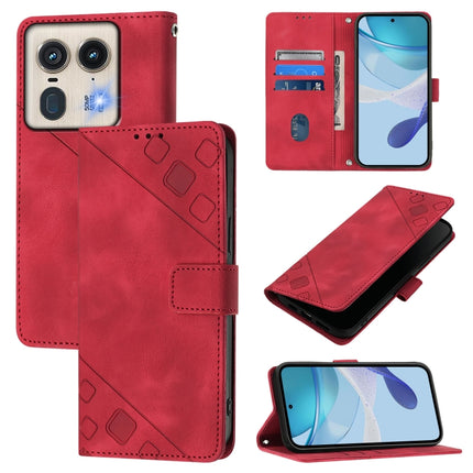 Skin Feel Embossed Leather Phone Case, For Motorola Moto G05, For Motorola Moto G15, For Motorola Edge 50 5G Global, For Motorola Moto E14