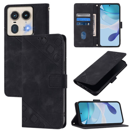 Skin Feel Embossed Leather Phone Case, For Motorola Moto G05, For Motorola Moto G15, For Motorola Edge 50 5G Global, For Motorola Moto E14