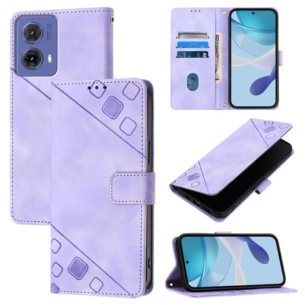 Skin Feel Embossed Leather Phone Case, For Motorola Moto G85, For Motorola Edge 50 Ultra, For Motorola Edge 50 Pro, For Motorola Edge 50 Fusion