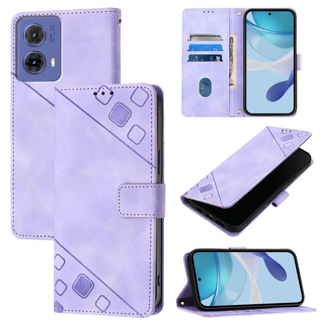 Skin Feel Embossed Leather Phone Case, For Motorola Moto G85, For Motorola Edge 50 Ultra, For Motorola Edge 50 Pro, For Motorola Edge 50 Fusion