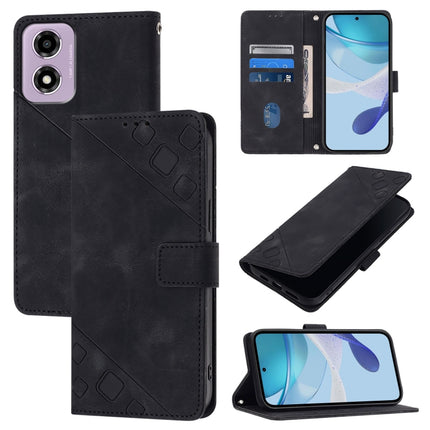 Skin Feel Embossed Leather Phone Case, For Motorola Moto G05, For Motorola Moto G15, For Motorola Edge 50 5G Global, For Motorola Moto E14
