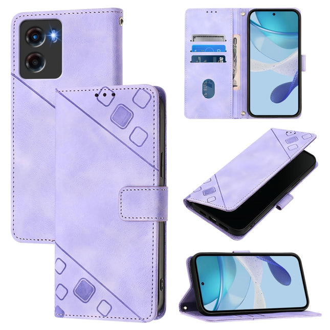 Skin Feel Embossed Leather Phone Case, For Motorola Moto G05, For Motorola Moto G15, For Motorola Edge 50 5G Global, For Motorola Moto E14