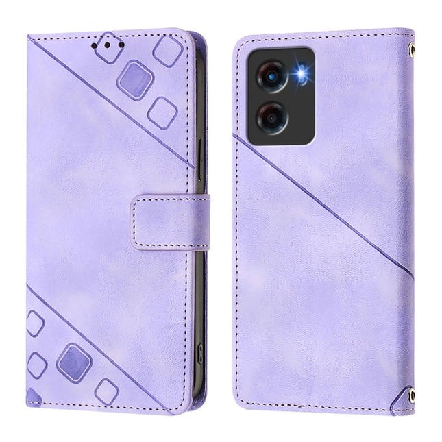 Skin Feel Embossed Leather Phone Case, For Motorola Moto G05, For Motorola Moto G15, For Motorola Edge 50 5G Global, For Motorola Moto E14