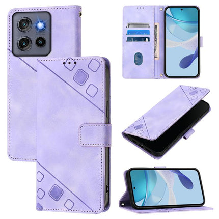 Skin Feel Embossed Leather Phone Case, For Motorola Edge 60 Pro / 60s Pro 5G, For Motorola Edge 60 Fusion 5G Global, For Motorola Moto G Stylus 5G 2025 Global, For Motorola Moto G15 / G15 Power