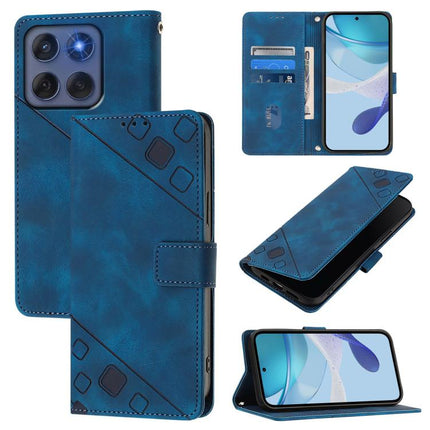 Skin Feel Embossed Leather Phone Case, For Motorola Edge 60 Pro / 60s Pro 5G, For Motorola Edge 60 Fusion 5G Global, For Motorola Moto G Stylus 5G 2025 Global, For Motorola Moto G15 / G15 Power
