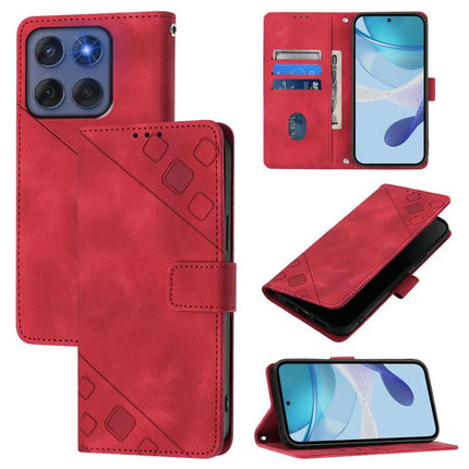 Skin Feel Embossed Leather Phone Case, For Motorola Edge 60 Pro / 60s Pro 5G, For Motorola Edge 60 Fusion 5G Global, For Motorola Moto G Stylus 5G 2025 Global, For Motorola Moto G15 / G15 Power
