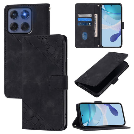 Skin Feel Embossed Leather Phone Case, For Motorola Edge 60 Pro / 60s Pro 5G, For Motorola Edge 60 Fusion 5G Global, For Motorola Moto G Stylus 5G 2025 Global, For Motorola Moto G15 / G15 Power