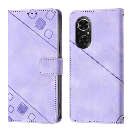 Skin Feel Embossed Leather Phone Case, For Huawei Nova 9 SE, For Huawei Nova 9 Pro, For Huawei Nova 9, For Huawei Nova 8i