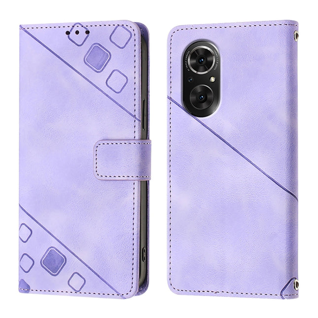 Skin Feel Embossed Leather Phone Case, For Huawei Nova 9 SE, For Huawei Nova 9 Pro, For Huawei Nova 9, For Huawei Nova 8i