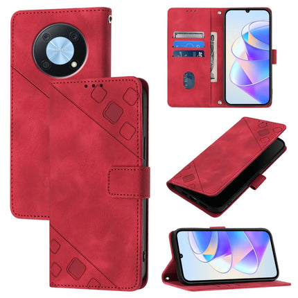 Skin Feel Embossed Leather Phone Case, For Huawei Mate 60 Pro, For Huawei P60 Art, For Huawei P60 / P60 Pro, For Huawei Enjoy 50 Pro / Nova Y90