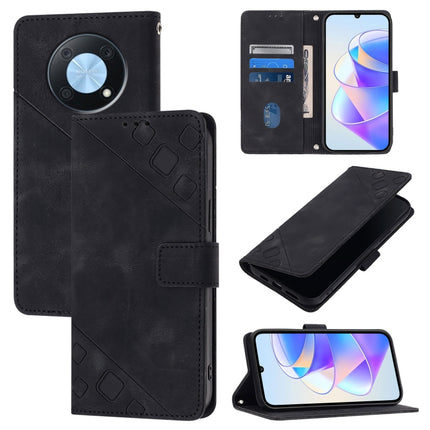Skin Feel Embossed Leather Phone Case, For Huawei Mate 60 Pro, For Huawei P60 Art, For Huawei P60 / P60 Pro, For Huawei Enjoy 50 Pro / Nova Y90