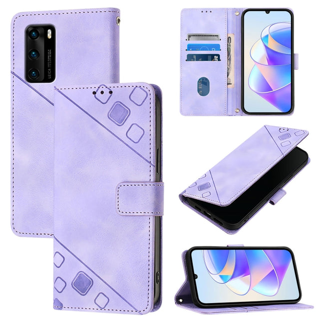 Skin Feel Embossed Leather Phone Case, For Huawei P40, For Huawei P30
