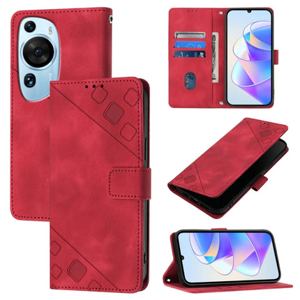 Skin Feel Embossed Leather Phone Case, For Huawei Mate 60 Pro, For Huawei P60 Art, For Huawei P60 / P60 Pro, For Huawei Enjoy 50 Pro / Nova Y90
