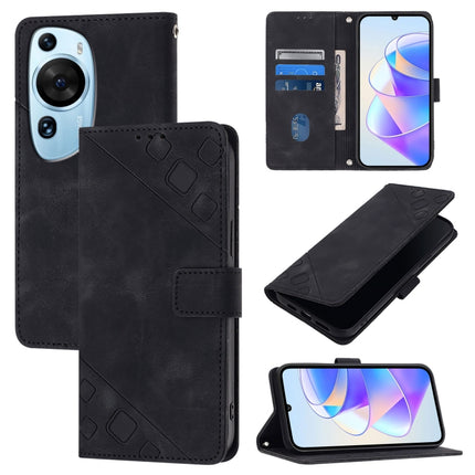 Skin Feel Embossed Leather Phone Case, For Huawei Mate 60 Pro, For Huawei P60 Art, For Huawei P60 / P60 Pro, For Huawei Enjoy 50 Pro / Nova Y90