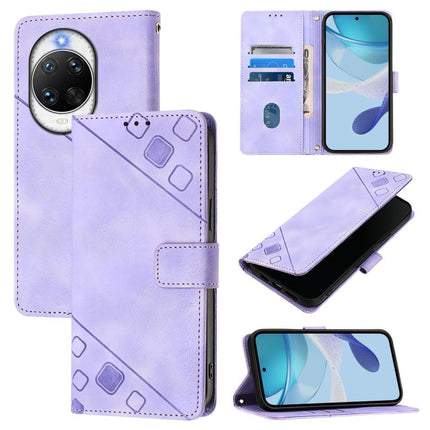 Skin Feel Embossed Leather Phone Case, For Huawei Mate 70 Air 5G, For Huawei Enjoy 80s 4G, For Huawei nova 14 Ultra 5G, For Huawei nova 14 Pro 5G