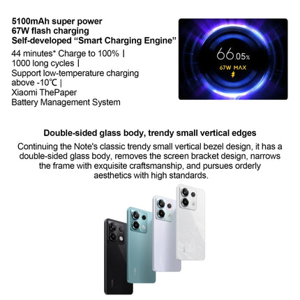Xiaomi Redmi Note 13 Pro 5G, 6,67 Zoll MIUI 14 Snapdragon 7s Gen 2 Octa Core 4 nm bis zu 2,4 GHz, NFC, Netzwerk: 5G, 8 GB + 128 GB, 8 GB + 256 GB, 12 GB + 256 GB, 12 GB + 512 GB, 16 GB + 512 GB