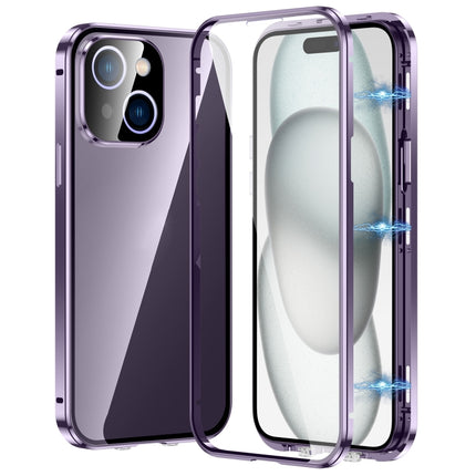 Magnetic Double-buckle HD Tempered Glass Phone Case, For iPhone 15 Plus, For iPhone 15, For iPhone 13 Pro Max, For iPhone 13 Pro